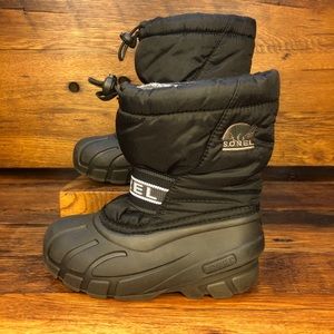 Sorel Cub Youth Size 12 Black Waterproof